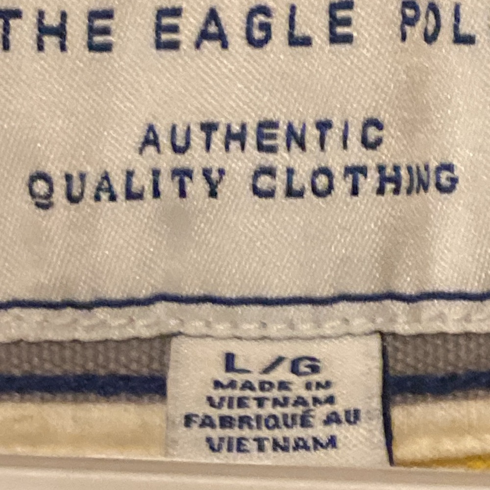 American Eagle Outfitters The Eagle Yellow Polo Vintage Fit Polo Shirt Men L NWT - Picture 6 of 7